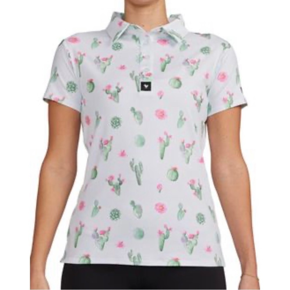 BAD BIRDIE DESERT HAZAR POLO SEAFOAM GREEN - XS